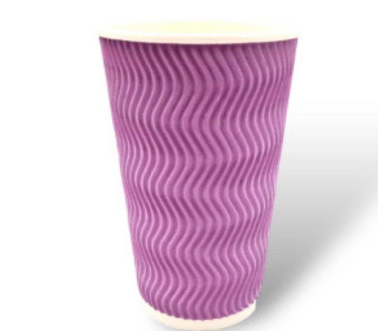 Стакан гофр Ripple Wave 450мл Sakura дим рожевий 20шт/уп